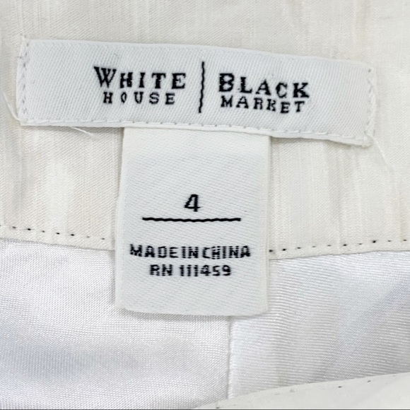 White House Black Market Silk Blend Pattern Skirt - Picture 5 of 6
